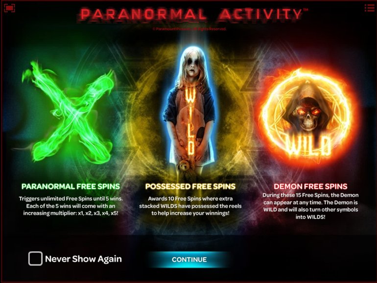 Paranormal Activity slot